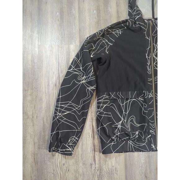 Fabletics Jiae Lightweight Jacket Black White Scribble Women's Size Large - Picture 4 of 15